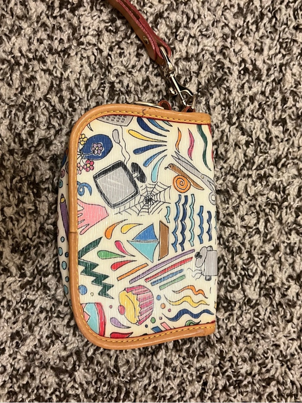 Vintage Dooney & Bourke Whimsy Flap Wristlet - Picture 4 of 8